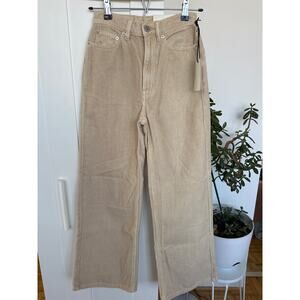 Urban Outfitters Women's  BDG High & Wide Tan Corduroy Pants, Size 24, NWT